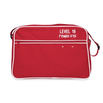 Level 18 Complete 18 birthday gift 18 years - Retro Bag - red/white - Front