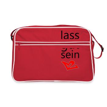 lass gut sein - Retro Tasche - Rot/Weiß - Vorne