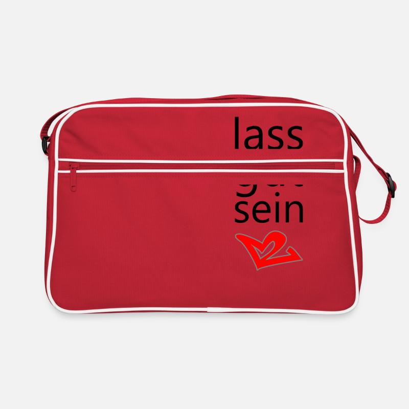 lass gut sein - Retro Tasche - Rot/Weiß