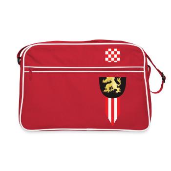 Logo Brabant Lion und kurze winpel def2 - Retro Tasche - Rot/Weiß - Vorne