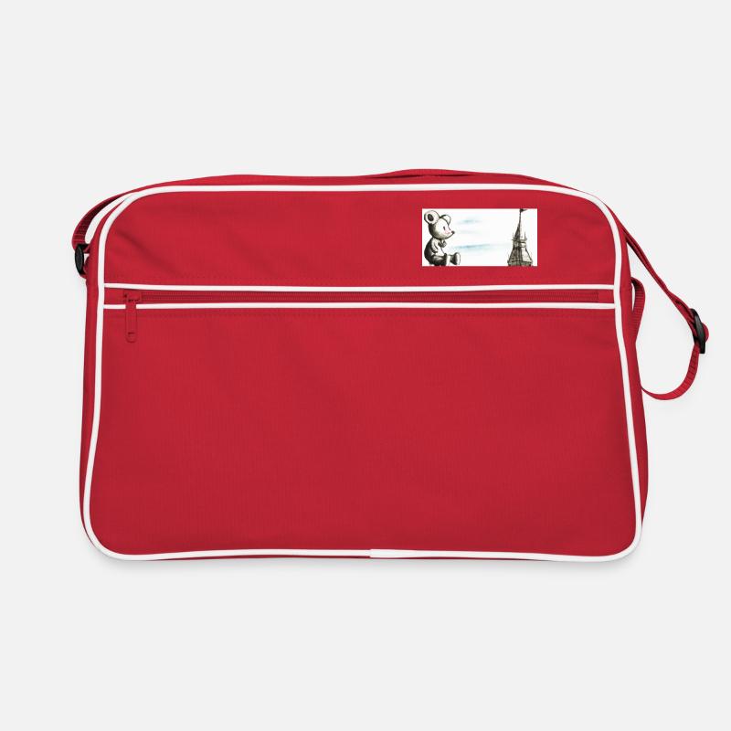 Big Ben's Zeitwächter Maus - Retro Tasche - Rot/Weiß