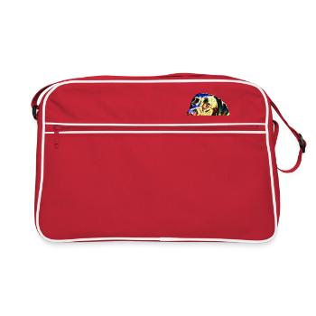 Kalle le Labrador - Sac Retro - rouge/blanc - Devant