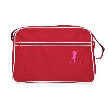 Hula Girl Pink - Retro Bag - red/white - Front