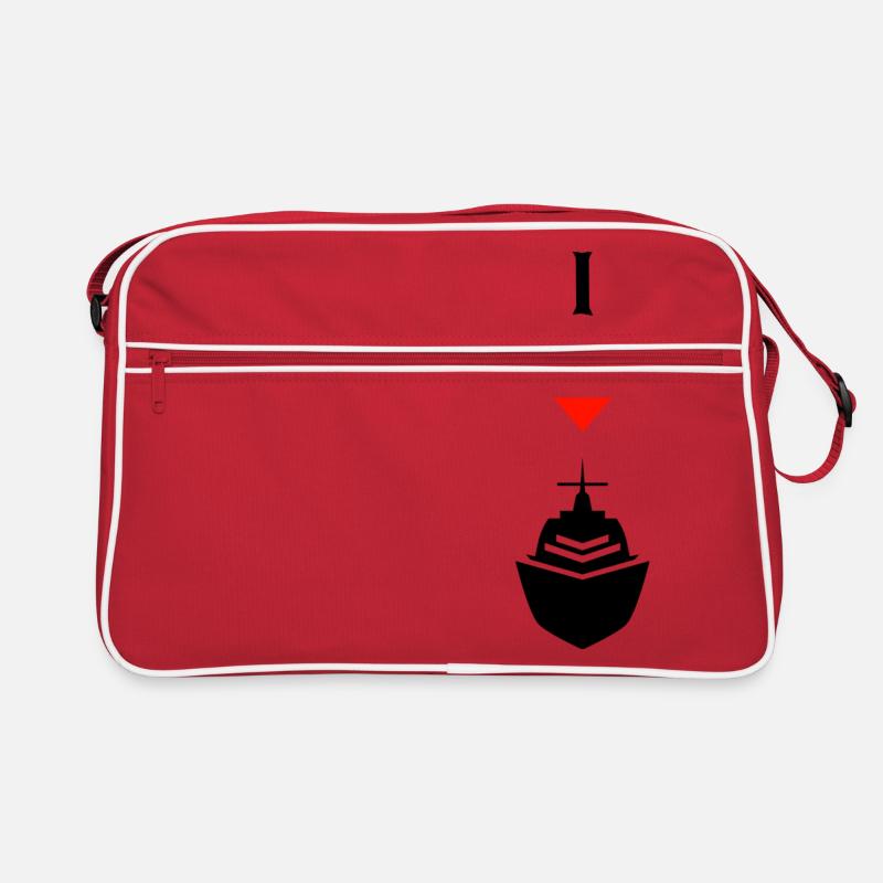 Ich liebe Kreuzfahrten - Retro Tasche - Rot/Weiß