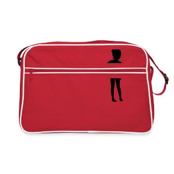 Mädchen - Retro Tasche - Rot/Weiß - Vorne