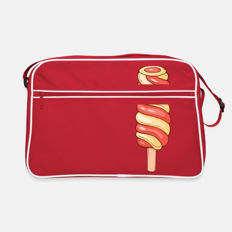 Eis Speiseeis Eiskrem Eiscreme Kugeleis Eisbecher Retro Tasche