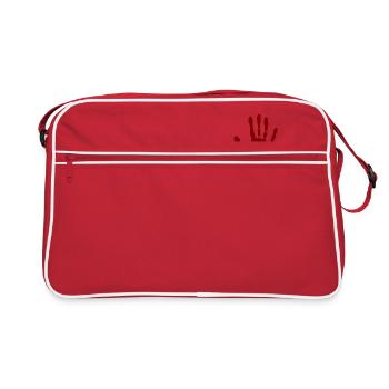 Bloody handprint - Retro Bag - red/white - Front