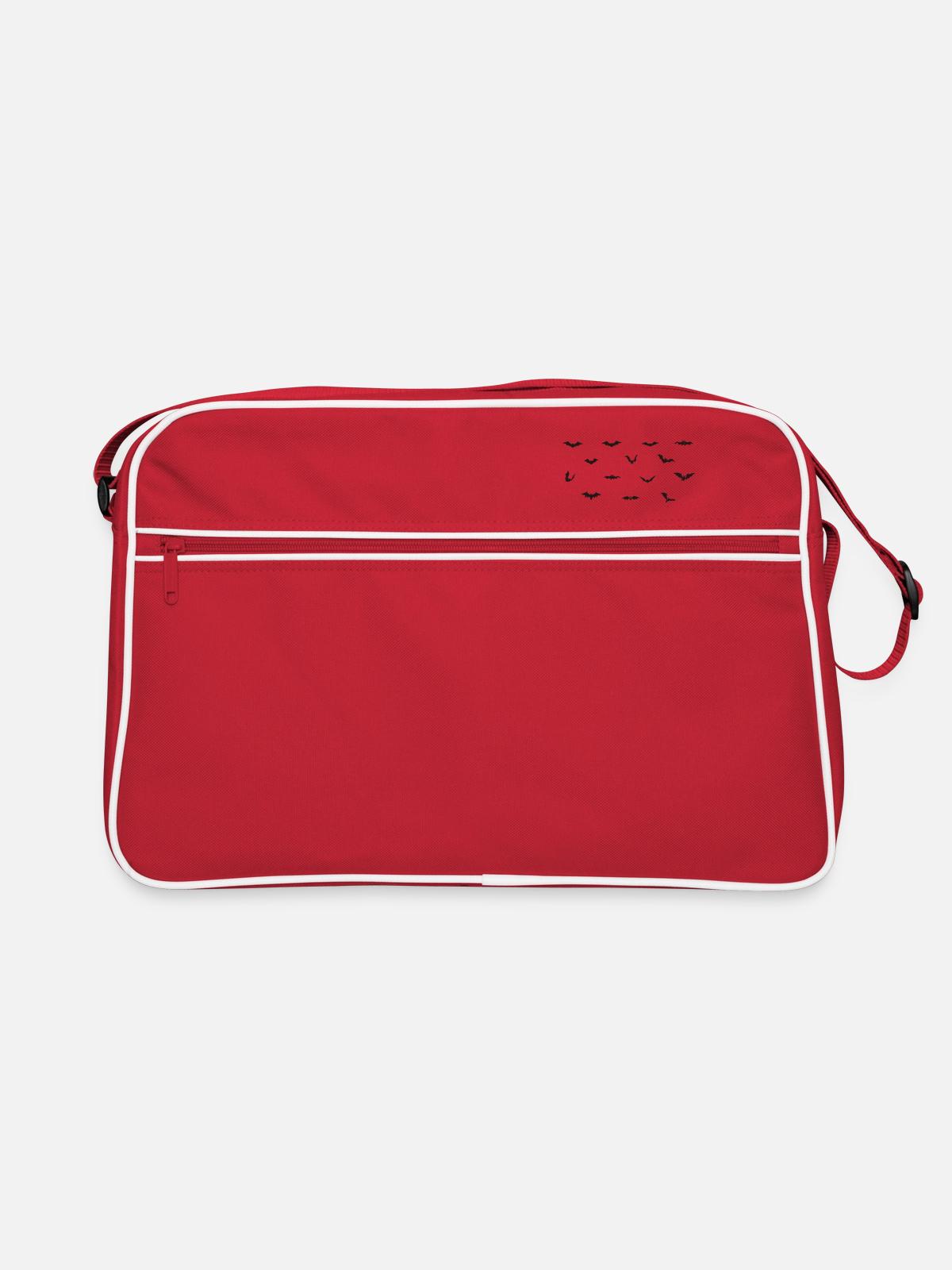 Halloween Bats Bundle 02 - Retro Bag - red/white - Front