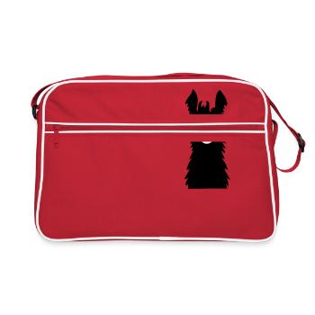 Llama with sunglasses Cool vector - Retro Bag - red/white - Front