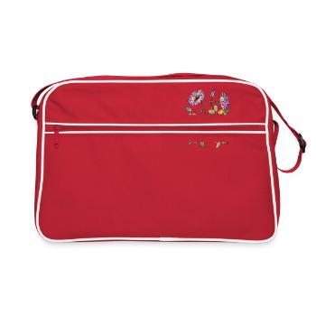 Fleurs - Sac Retro - rouge/blanc - Devant