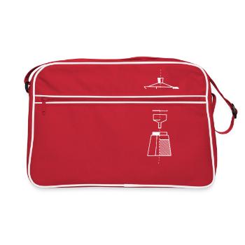 how to moka, Kleiner Espressokocher - Retro Tasche - Rot/Weiß - Vorne