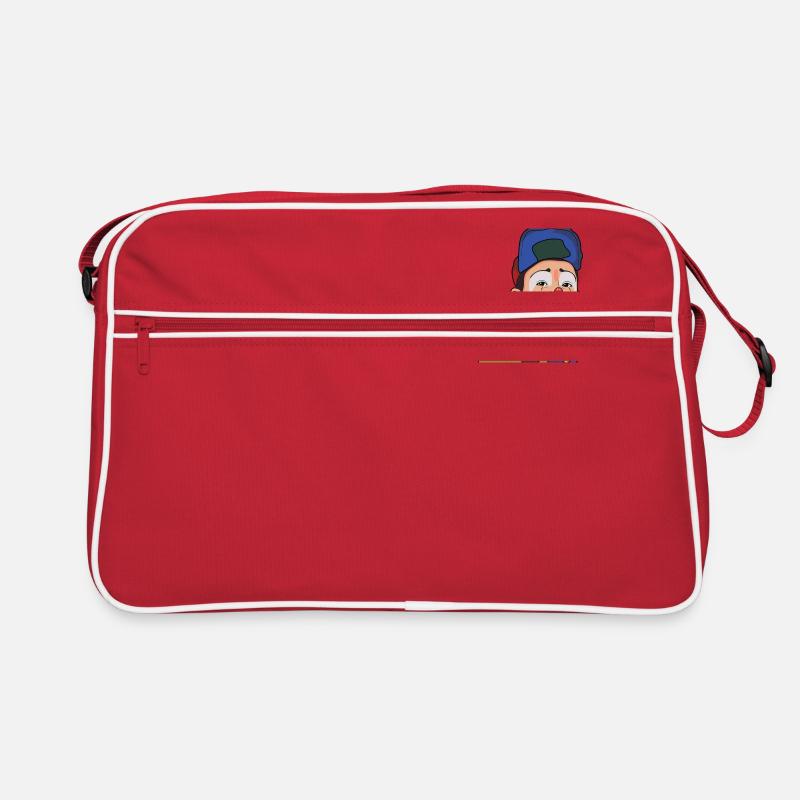 Lustiger Cartoon Clown - Geschenkidee - Retro Tasche - Rot/Weiß