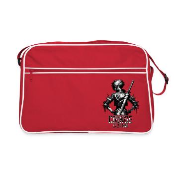 Noir Polygon Cyberpunk Rebel - Retro Bag - red/white - Front