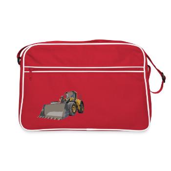chargeuses sur pneus - Sac Retro - rouge/blanc - Devant