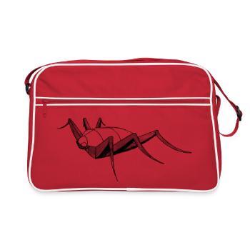 Insect bug bug drawing sketch construction - Retro Bag - red/white - Front