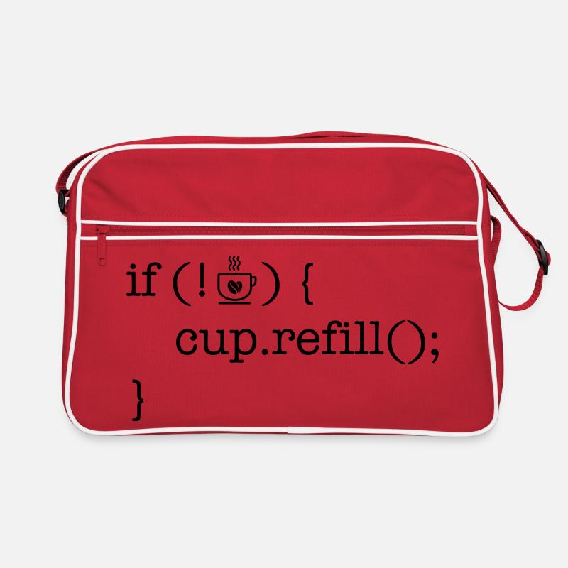 Programmeur de code café amateur de café humour Sac Retro