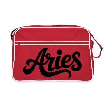 Aries - Zodiac Sign Design - Retro Bag - red/white - Front