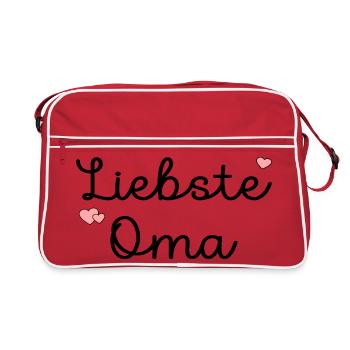 Grandma Dearest Grandma - Retro Bag - red/white - Front