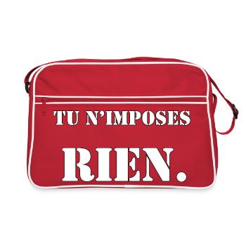 TU N’IMPOSES RIEN. - Sac Retro - rouge/blanc - Devant