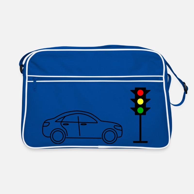 Feux de circulation avec voitures Sac Retro