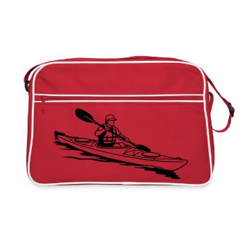 Kajakfahren - Retro Tasche - Rot/Weiß - Vorne