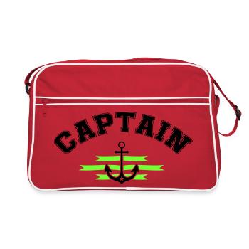 Anker Captain - Retro Tasche - Rot/Weiß - Vorne