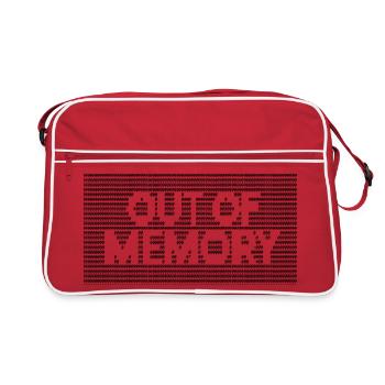 out of memory OOM ascii art - Retro Bag - red/white - Front