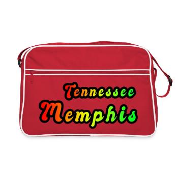 Memphis Tennessee rainbow design - Retro Bag - red/white - Front