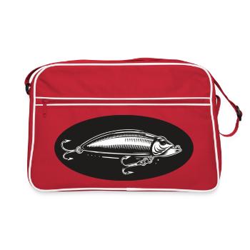 Leurre de pêche Wobbler Hardbait Lure Emblem - Sac Retro - rouge/blanc - Devant