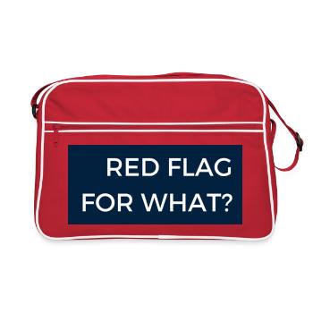 Un signal d’alarme pour quoi ? Message radio légendaire - Sac Retro - rouge/blanc - Devant