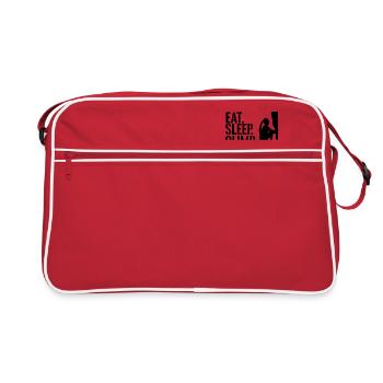 Eat sleep climb repeat grafic desing grimper gift - Sac Retro - rouge/blanc - Devant