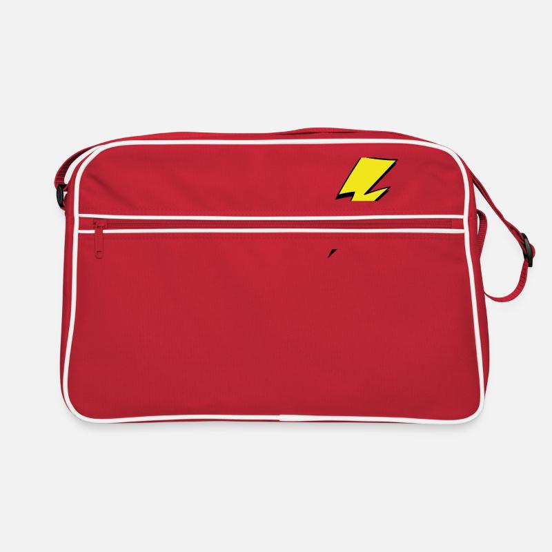 Blitz - Retro Tasche - Rot/Weiß