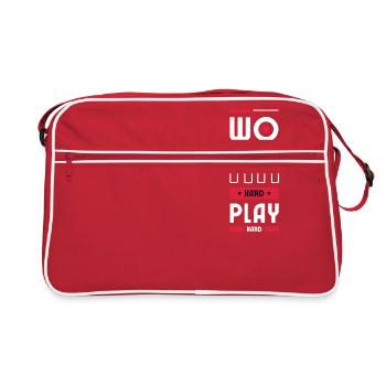 Travaille dur - Sac Retro - rouge/blanc - Devant