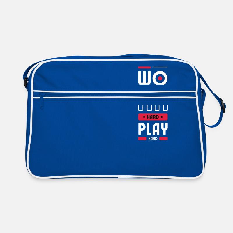 Arbeite hart Retro Tasche