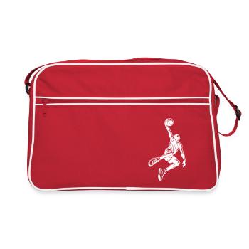 Dunking de basket-ball - Sac Retro - rouge/blanc - Devant