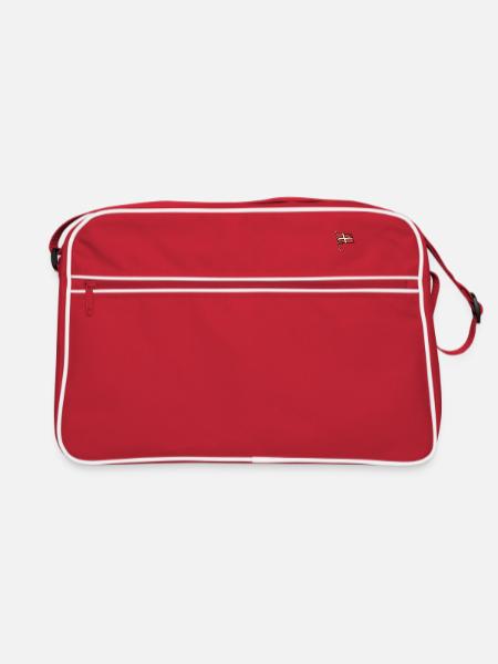Danemark Drapeau danois Danmark Denmark - Sac Retro - rouge/blanc - Devant
