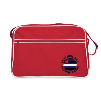 Leather Fetish Pride LGBT Gay Leather - Retro Bag - red/white - Front