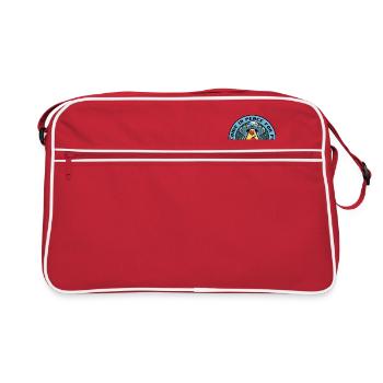 Pizza Spaceship Ufo Alien spaceship come in peace - Retro Bag - red/white - Front