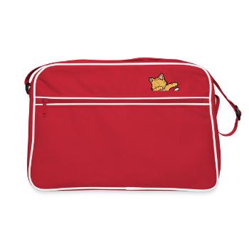 Cat Dabbing Dancing Cool Figure de danse de chat - Sac Retro - rouge/blanc - Devant