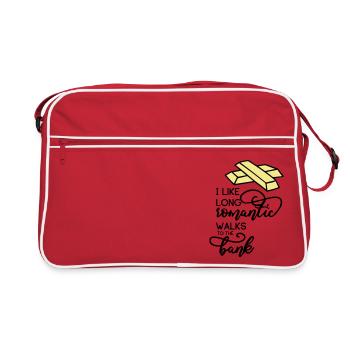 GOLD LOVE MAKING MONEY STOCK EXCHANGE LOVE MOTIF - Retro Bag - red/white - Front