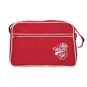 WAVES SURF SURFER SPIRIT SURFING BOARDER MOTIVE - Retro Tasche - Rot/Weiß - Vorne