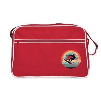 SURFER LAKE BEACH COAST HOLIDAY SURFING SURF MOTIVES - Retro Bag - red/white - Front
