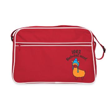 LAMA MIGNON LAMA LAINE ALPAGA ANIMAUX DOUX MOTIF - Sac Retro - rouge/blanc - Devant