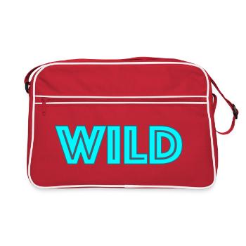 Wild Neon Schriftzug - Retro Tasche - Rot/Weiß - Vorne