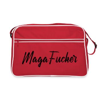 MagaFucker Type HelinoDemo Black - Retro Bag - red/white - Front