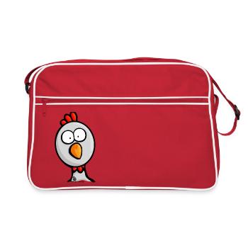 POPELS Huhn - Retro Tasche - Rot/Weiß - Vorne