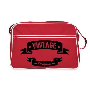 vintage - Retro Tasche - Rot/Weiß - Vorne