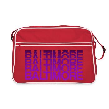 Baltimore USA lettering - Retro Bag - red/white - Front
