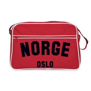 OSLO, Norvège Norwegen Norge - Sac Retro - rouge/blanc - Devant