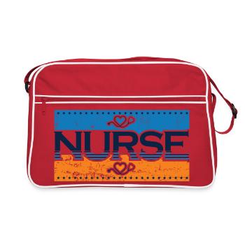 Nurse - Retro Tasche - Rot/Weiß - Vorne